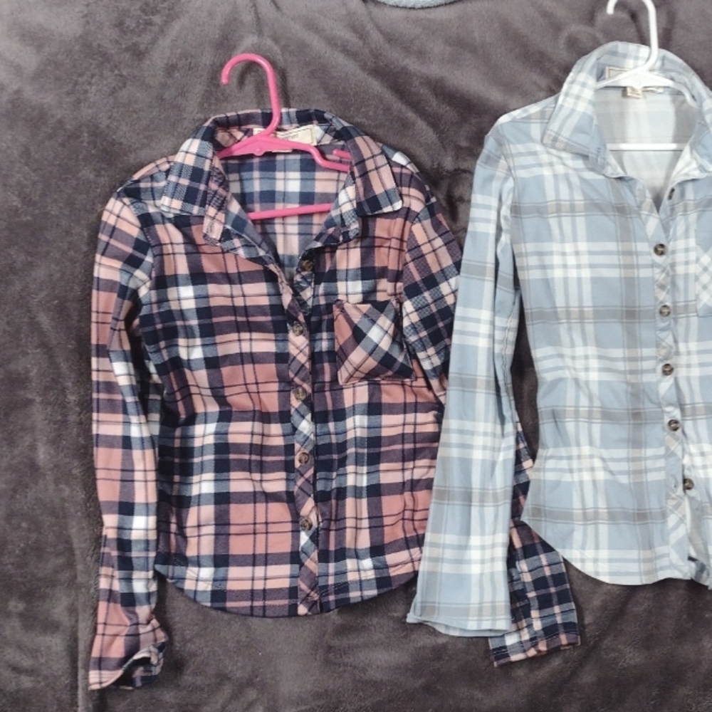 No Comment long sleeve flannel pattern girls shirts